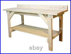 Heavy Duty 6' Natural Wood Workbench 1200 lbs Garage Basement Workstation