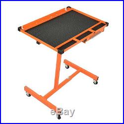 Heavy Duty Adjustable Work Table Bench with Drawer, 200 lbs Rolling Tool Cart