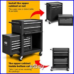 High Capacity 6-Drawer Rolling Tool Chest Storage Cabinet Toolbox Combo with Riser