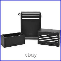 High Capacity 6-Drawer Rolling Tool Chest Storage Cabinet Toolbox Combo with Riser