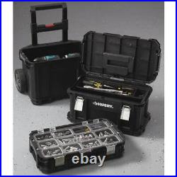 Husky Portable Tool Boxes 22 Connect Rolling System Plastic Tool Box In Black