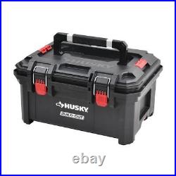 Husky Tool Box Set 22.25 x 54 4-In-1 Plastic Lockable Stackable Durable Black