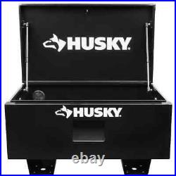 Husky Toolbox 32-in W Tool Storage Unkeyed Steel Job Site Single Headed Black Husky Toolbox 32-in W Tool Storage Unkeyed Steel Job Site Single Headed Black