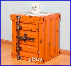 Industrial Bedside Cabinet Metal Storage Tools Box Container Garage Vintage Oran