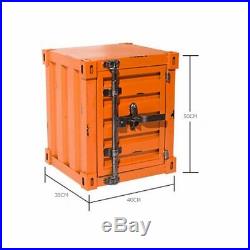 Industrial Bedside Cabinet Metal Storage Tools Box Container Garage Vintage Oran