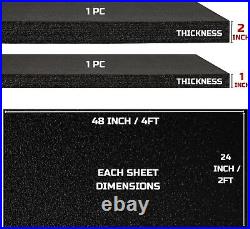 Kaizen Foam Tool Box Foam, Shadow Foam Tool Organizer, 2Pack, 1Pc 48X24X2In & 1P