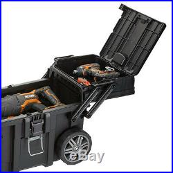 Keter Roc 238270 Heavy-duty Tool Box 57L Storage Wheeled Hard Case Trolley