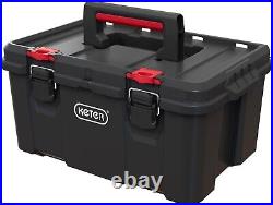 Keter TRADESTACK Tool Box with Wheels, Waterproof, Stackable System, 3pcs Port