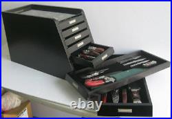 Knife Display Case Storage Cabinet Tool Box, KC01-BL