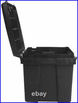 Large 53 Gallon Heavy Duty Black Tuff Bin Lock Tool Box Security Locking Storage