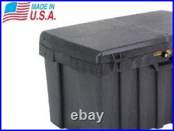 Large 53 Gallon Heavy Duty Black Tuff Bin Lock Tool Box Security Locking Storage