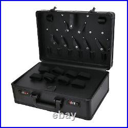 Large Barber Suitcase Carrying Case Clippers Trimmers Tool Box Black