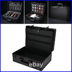 Large Barber Suitcase Carrying Case Clippers Trimmers Tool Box Black