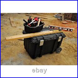 Large Rolling Tool Box Organizer Portable Workshop Cart Storage Bin Chest Case