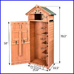 Large Wooden Tool Shed Outdoor Garden Storage Box Cabinet with Double Doors