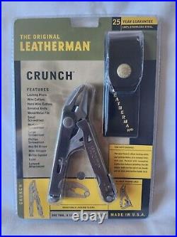 Leatherman Crunch Multi-Tool with Leather Sheath Brand New In Box