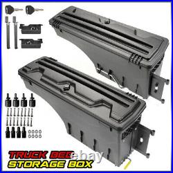 Left & Right Truck Bed Storage Box Tool Box For 02-18 Dodge Ram 1500 2500 3500