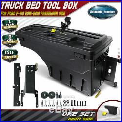 Lockable Storage Box Truck Bed Tool Box Passenger Side for Ford F-150 2015-2019