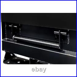 Lockable Storage Chest 32 inch in Black Durable Welded Steel Heavy Duty Tool Box