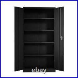 Locking Metal Cabinet 4 Adjustable Shelves Metal Storage Cabinet filing cabinet