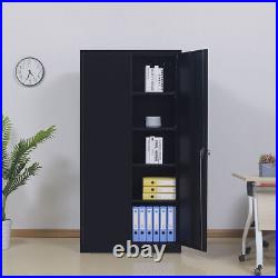 Locking Metal Cabinet 4 Adjustable Shelves Metal Storage Cabinet filing cabinet