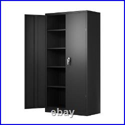 Locking Metal Cabinet 4 Adjustable Shelves Metal Storage Cabinet filing cabinet