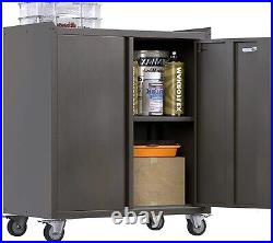 METAN Rolling Metal Tool Storage Cabinet Double door lockable Garage Cabinet