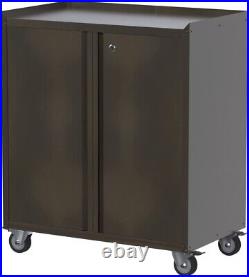 METAN Rolling Metal Tool Storage Cabinet Double door lockable Garage Cabinet