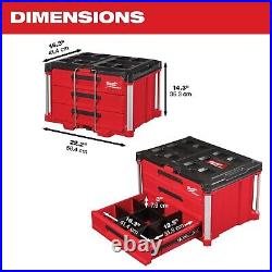 MILWAUKEE 48-22-8443 PACKOUTT 3-Drawer Tool Box