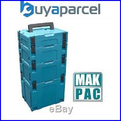 Makita MAKPAC Stack 4 Piece Connector Stackable Tool Case Type 1 2 3 and 4