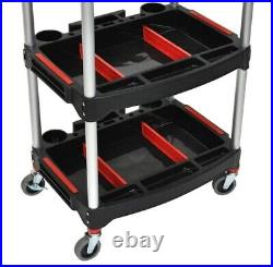 Mechanic Cart Tool Rolling Storage Organizer Utility Caddy Tray Box Wheel Slide