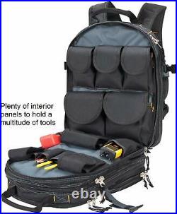 Mechanic Tool Backpack Organizer HVAC 75-Pocket Electrician Bag Box Storage Work