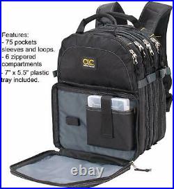 Mechanic Tool Backpack Organizer HVAC 75-Pocket Electrician Bag Box Storage Work