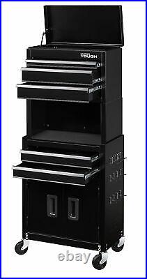 Mechanics 5-Drawer Rolling Tool Storage Boxes Chest & Cabinet Combo with Riser NEW