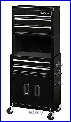 Mechanics 5-Drawer Rolling Tool Storage Boxes Chest & Cabinet Combo with Riser NEW