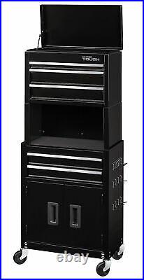 Mechanics 5-Drawer Rolling Tool Storage Boxes Chest & Cabinet Combo with Riser NEW