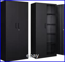 Metal Garage Storage 71 Cabinet with 2 Doors and 5 Adjustable Shelves Gym