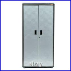 Metal Garage Storage Cabinet Tool Box Steel Chemical Wall Locker 6ft Shelves