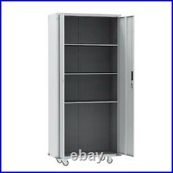 Metal Rolling Garage Tool Box File Storage Cabinet Box Door with wheels Heavy Duty