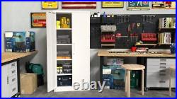 Metal Storage Cabinet with 4 Adjustable Shelves and 2 Locking Door Home Garage