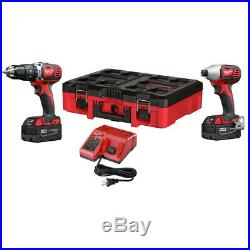 Milwaukee 2697-22PO M18 Compact 2-Tool Combo Kit (3 Ah) with PACKOUT Tool Box New