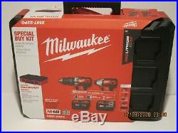 Milwaukee 2697-22PO M18 Compact 2-Tool Combo Kit (3Ah) WithPACKOUT Box NISB F/SHIP