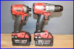 Milwaukee 2997-22 M18 FUEL Li-Ion 2-Tool Combo Kit With 5Ah Batteries OPEN BOX