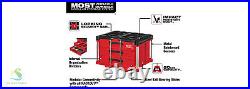 Milwaukee 3 Drawer Tool Box 50 lb Capacity PACKOUT Storage w Locking Bar Divider