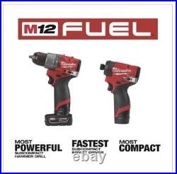 Milwaukee 3497-22 M12 Fuel 12V Cordless Tool Combo Kit With 2 Batteries NEW IN BOX