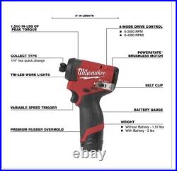 Milwaukee 3497-22 M12 Fuel 12V Cordless Tool Combo Kit With 2 Batteries NEW IN BOX