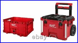 Milwaukee 48-22-8426 PACKOUT 22 Rolling Tool Box with48-22-8440 PACKOUT Crate