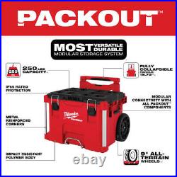 Milwaukee 48-22-8427 PACKOUT Rolling Tool Box with 250 lbs Weight Capacity