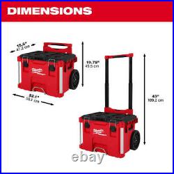 Milwaukee 48-22-8427 PACKOUT Rolling Tool Box with 250 lbs Weight Capacity