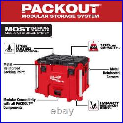 Milwaukee 48-22-8429 PACKOUT XL Tool Box Impact-Resistant Polymer Black/Red New